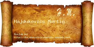 Hajdukovics Martin névjegykártya