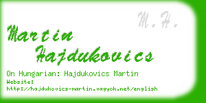 martin hajdukovics business card